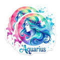 (2 Pack) Aquarius Magnets - Zodiac Sign Decor - Astrology Wall Art Magnets - 5" On Longest Side - for Cars, Fridges, Toolboxes - Made in USA - MAG7015