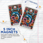 (2 Pack) Dolphin Magnets - Vibrant Animal - Ocean Scene Magnets - Colorful Art Design - 5" On Longest Side - for Cars, Fridges, Toolboxes - Made in USA - MAG4453