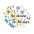 (2 Pack) Science Teacher Stickers - Chemistry - Fun Science for Teachers - 5" On Longest Side - Sticks to Smooth Flat Surfaces - Made in USA - BMCS7839