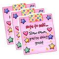 (3 Pack) Slow Down Decals - Positive Affirmations - Note to Self Stickers - 3 Inches On Longest Side - Easy Peel & Apply - Made in USA - 3MCS7085