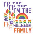 (3 Pack) Rainbow Sheep Decals - Family Pride - Laptop Decal - 3 Inches On Longest Side - Easy Peel & Apply - Made in USA - 3MCS2882