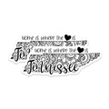 (2 Pack) Home is Where The Heart is Magnets Magnets - Tennessee State - Inspirational Decor - 5" On Longest Side - Made in USA - Sticks to Refrigerators & Metal Surfaces - MAG9093