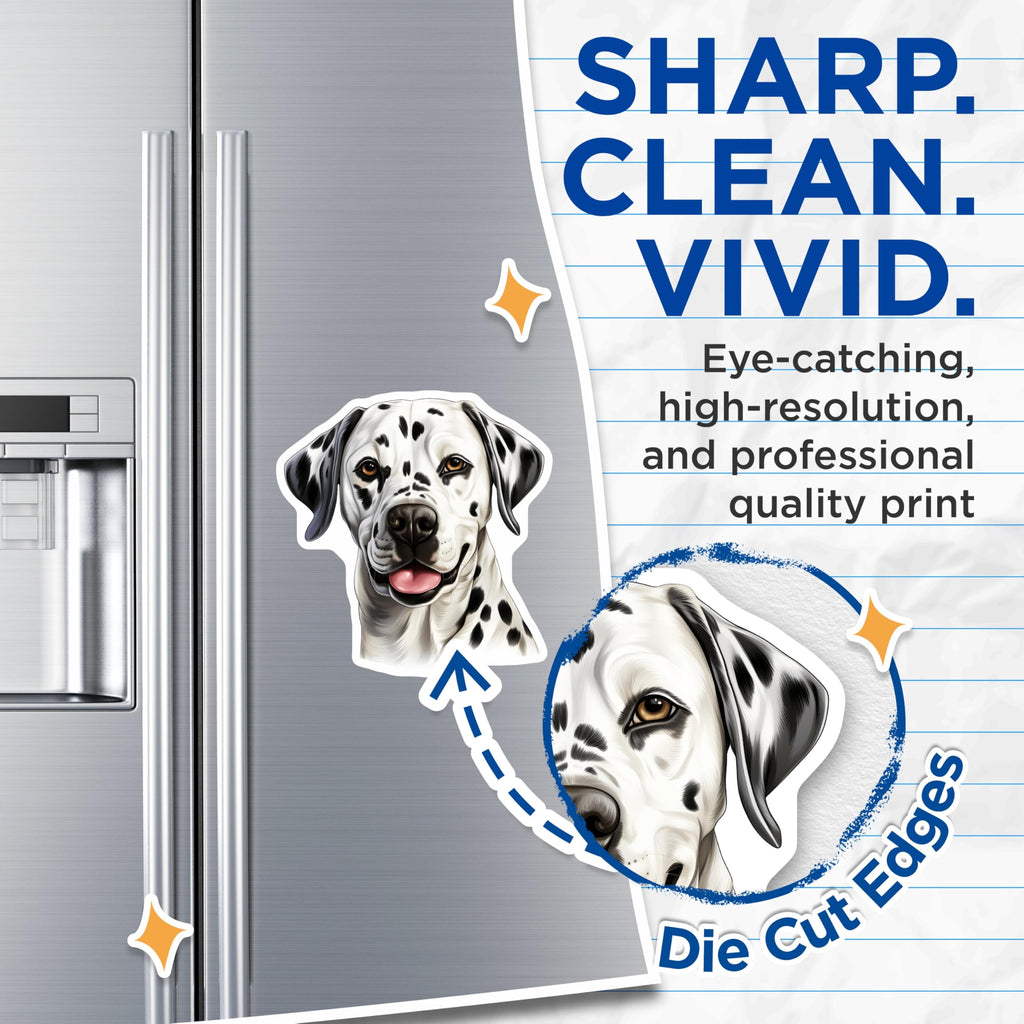 (2 Pack) Dalmatian Dog Magnets - Pet Lover Decor - Dog Mom Dad Appreciation - 5 Inches On Longest Side - Thick Durable Magnet - Made in USA - MAG27687