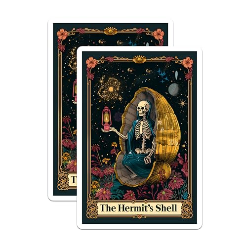 (2 Pack) Astronaut Skeleton Magnet - Cosmic Shell Skeleton Art - 5" On Longest Side - Sticks to Smooth Flat Surfaces - Made in USA - MAG10007