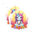 (2 Pack) Cute Unicorn Magnets - Magical Fantasy Pastel Decor - Kawaii Mythical Creature Refrigerator Magnets - 5 Inches On Longest Side - Thick Durable Magnet - Made in USA - MAG21506
