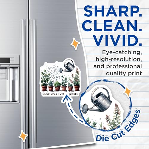 (2 Pack) Sometimes I Wet My Plants Magnets Magnets - 5" On Longest Side - Made in USA - Sticks to Refrigerators & Metal Surfaces - MAG8806