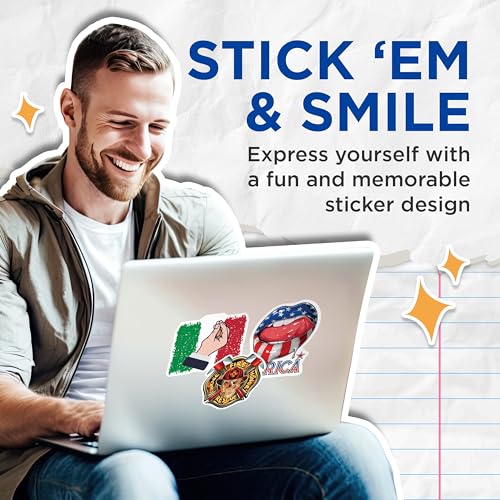 (2 Pack) Italy Hand Gesture Stickers - Italian Culture Stickers - Funny Italy Meme Stickers - 5" On Longest Side - Sticks to Smooth Flat Surfaces - Made in USA - BMCS5963