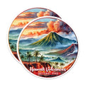 (2 Pack) Hawaii Volcanoes National Park Bumper Magnet - US National Park - Choose from 63 Parks - 5" On Longest Side - Decal for Car Bumper, Laptop, Water Bottle, Wall, and Window - MAG1586