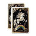 (2 Pack) Rainbow Unicorn Decor Magnet - Unique Unicorn Gifts - 5" On Longest Side - Sticks to Smooth Flat Surfaces - Made in USA - MAG10158