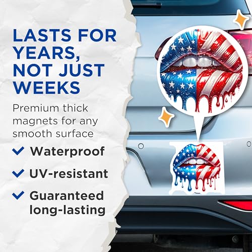 (2 Pack) Dripping Art Magnet - 5" On Longest Side - Sticks to Smooth Flat Surfaces - Made in USA - MAG9824