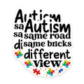 (2 Pack) Autism Awareness Magnets - Neurodiversity Support - Different View Acceptance Ally - 5 Inches On Longest Side - Thick Durable Magnet - Made in USA - MAG37534
