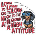 (3 Pack) Dachshund Decals - Funny Dog - Low to The Ground High on Attitude Decals - 3 Inches On Longest Side - Easy Peel & Apply - Made in USA - 3MCS7255
