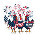 (2 Pack) American Flag Chicken Magnets - Fourth of July Decor - Independence Day Patriotic Farmhouse Magnets - 5 Inches On Longest Side - Thick Durable Magnet - Made in USA - MAG20168
