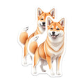 (2 Pack) Shiba Inu Magnets - Cute Japanese Dog Lover Decor - Happy Smiling Puppy - Refrigerator Accessory for Pet Owners - 5 Inches On Longest Side - Thick Durable Magnet - Made in USA - MAG39921