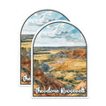 (2 Pack) Theodore Roosevelt National Park Bumper Magnet - US National Park - Choose from 63 Parks - 5" On Longest Side - Decal for Car Bumper, Laptop, Water Bottle, Wall, and Window - MAG1554