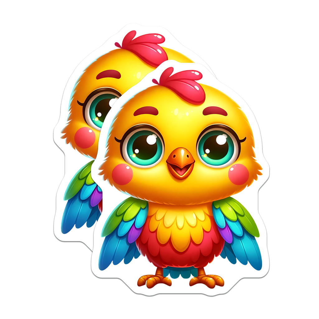 (2 Pack) Cute Baby Chick Magnets - Kawaii Animal Fridge Decor - Vibrant Bird Locker Accessory - 5 Inches On Longest Side - Thick Durable Magnet - Made in USA - MAG39738