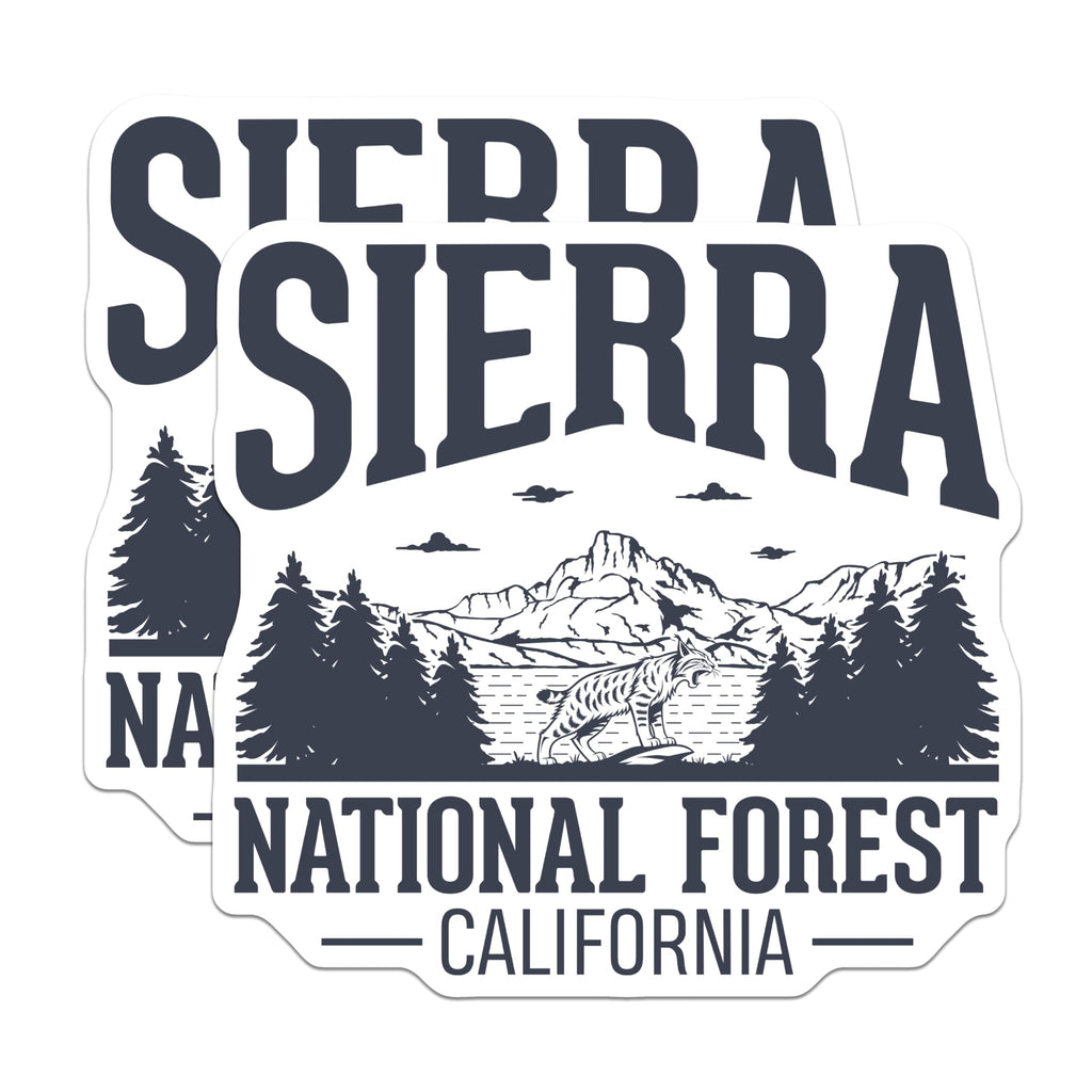 (2 Pack) Sierra National Forest Magnets - California Travel - Mountain Lodge Decor - 5" On Longest Side - Premium Magnet - for Cars, Refrigerators, Toolboxes, Lockers - Made in USA - MAG17990