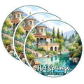 (3 Pack) Hot Springs Decals - National Park Stickers - Laptop Decal - 3 Inches On Longest Side - Easy Peel & Apply - Made in USA - 3MCS0508