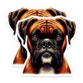 (2 Pack) Boxer Dog Magnets - Canine Art Home Decor - Fridge Refrigerator Magnets - 5" On Longest Side - Premium Magnet - for Cars, Refrigerators, Toolboxes, Lockers - Made in USA - MAG15602
