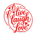 (2 Pack) Live Laugh Love Magnets - Inspirational Fridge Magnets - Home Decor Magnet Set - 5" On Longest Side - Premium Magnet - for Cars, Refrigerators, Toolboxes, Lockers - Made in USA - MAG14003