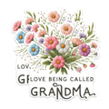 (2 Pack) Love Being Called Grandma Stickers - Floral Grandma Stickers - Flower Grandma Stickers - 5" On Longest Side - Sticks to Any Smooth Flat Surface - Made in USA - BMCS2554