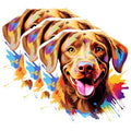 (3 Pack) Labrador Retriever Decals - Colorful Dog - Laptop Decal - 3 Inches On Longest Side - Easy Peel & Apply - Made in USA - 3MCS0697