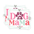 (2 Pack) Dog Mama Magnets - Leopard Paw Print - Pink Dog Lover Accessories - 5 Inches On Longest Side - Thick Durable Magnet - Made in USA - MAG27441