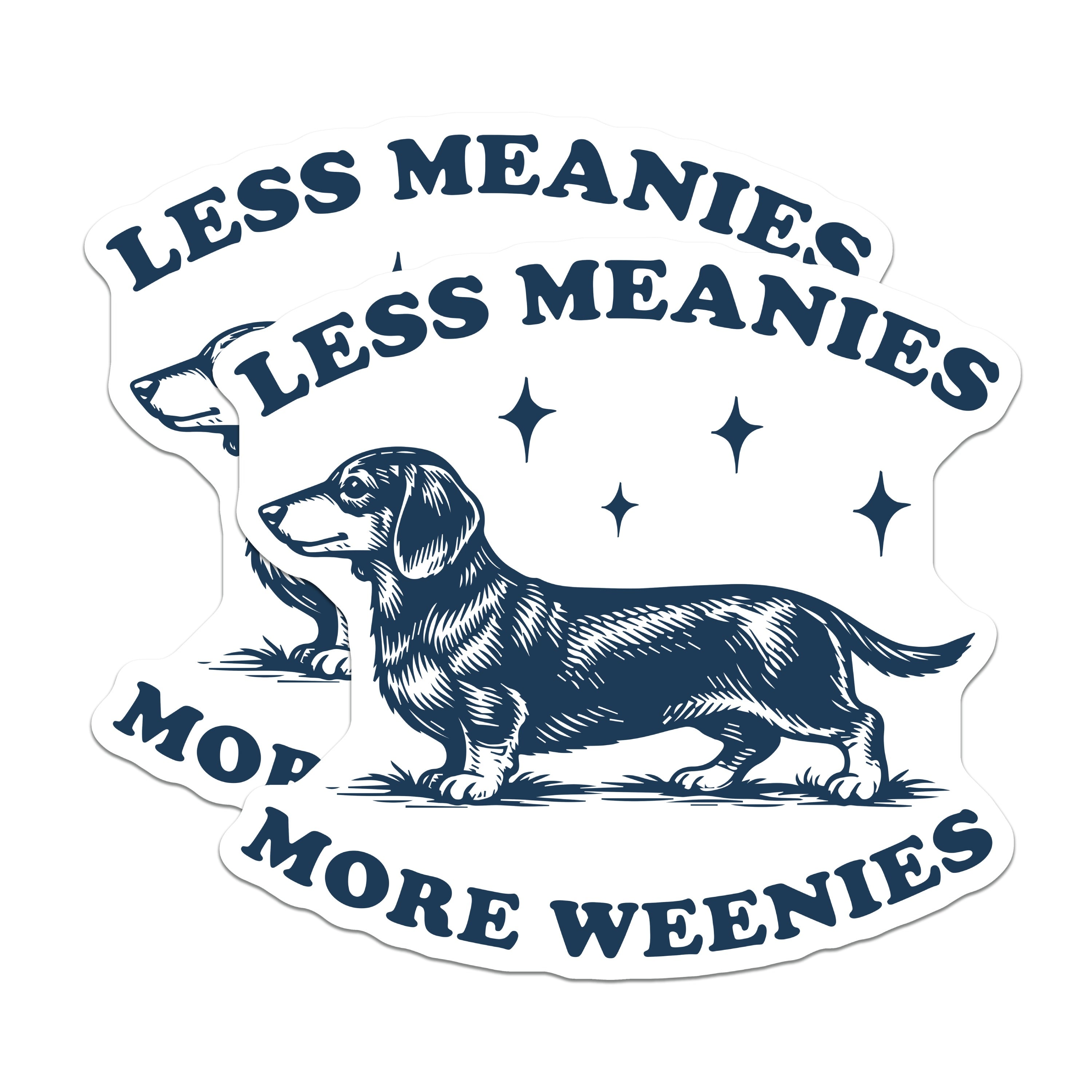 (2 Pack) Dachshund Weenie Dog Magnets - Funny Dog Lover Decor - Humorous Pet Parent Accessory - Doxie Cute Fridge Magnet - 5 Inches On Longest Side - Thick Durable Magnet - Made in USA - MAG37567