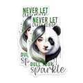 (2 Pack) Inspirational Quote Stickers - Panda Face Art - 5" On Longest Side - Sticks to Smooth Flat Surfaces - Made in USA - BMCS9232 - BMCS9232