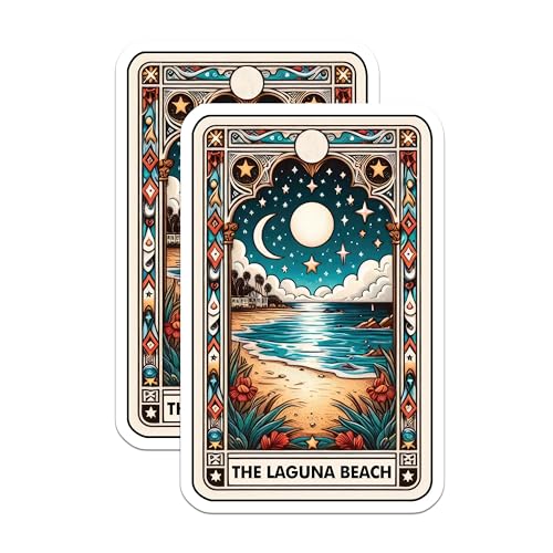 (2 Pack) Coastal Decor Magnet - Beach House Decoration - Ocean View Art - 5" On Longest Side - Sticks to Smooth Flat Surfaces - Made in USA - MAG10312