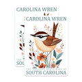 (2 Pack) Carolina Wren Magnets - South Carolina State Bird - Botanical Bird Art Decor - 5 Inches On Longest Side - Thick Durable Magnet - Made in USA - MAG19185