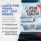 (2 Pack) I Speak Fluent Legalese Magnets - Funny Lawyer Quote - Legal Humor for Office - 5" On Longest Side - for Cars, Fridges, Toolboxes - Made in USA - MAG5589