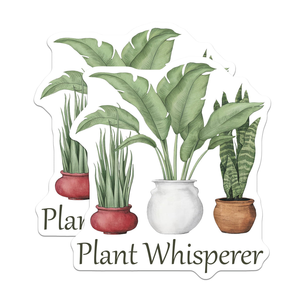 (2 Pack) Plant Whisperer Magnets - Potted Plants Lover - House Plants Decor - 5" On Longest Side - Premium Magnet - for Cars, Refrigerators, Toolboxes, Lockers - Made in USA - MAG17483