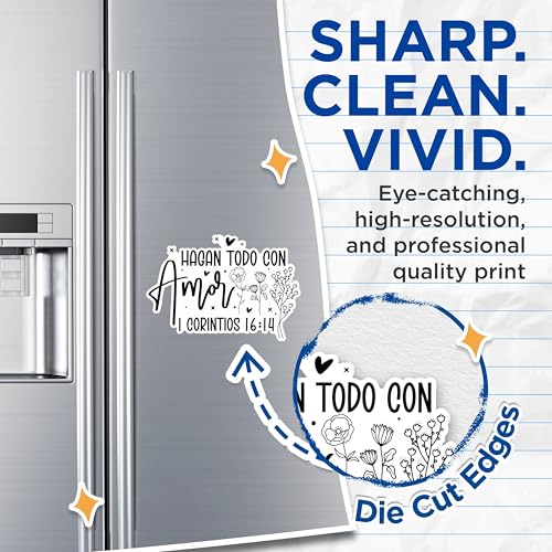 (2 Pack) Hagan Todo Con Amor Magnets - 1 Corintios 16:14 Magnets - Inspirational Bible Verse Magnets- 5" On Longest Side - for Fridges, Toolboxes, Cars - Made in USA - MAG2579