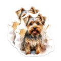 (2 Pack) Yorkshire Terrier Magnets - Cute Yorkie Puppy Decor - Dog Mom Kitchen Fridge Magnet - 5 Inches On Longest Side - Thick Durable Magnet - Made in USA - MAG30773