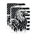 (2 Pack) American Eagle Flag Magnets - Patriotic Symbol Magnets - USA Pride Fridge Decor - 5" On Longest Side - Premium Magnet - for Cars, Refrigerators, Toolboxes, Lockers - Made in USA - MAG16625