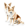 (2 Pack) Watercolor Dog Magnets - Sheltie Collie Pet Art - Dog Lover Fridge Kitchen Decor - 5 Inches On Longest Side - Thick Durable Magnet - Made in USA - MAG26187