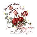 (2 Pack) I Can Buy Myself Flower Stickers - Floral Romantic Sticker - Inspirational Quotes Sticker for Loved Ones - 5" On Longest Side - Sticks to Smooth Flat Surfaces - Made in USA - BMCS9029