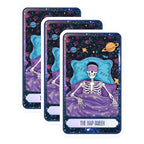 (3 Pack) Nap Queen Decals - Sleeping Skeleton - Laptop Decal - 3 Inches On Longest Side - Easy Peel & Apply - Made in USA - 3MCS8761