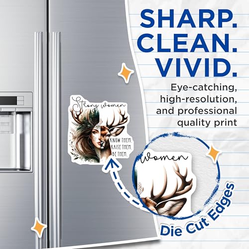 (2 Pack) Strong Women Magnets Magnets - Inspirational Magnet - Empowerment Quotes - 5" On Longest Side - Made in USA - Sticks to Refrigerators & Metal Surfaces - MAG9230