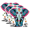 (3 Pack) Elephant Sugar Skull Decals - Day of The Dead Sticker - Laptop Decals - 3 Inches On Longest Side - Easy Peel & Apply - Made in USA - 3MCS8227