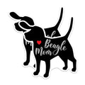 (2 Packs) Beagle Mom Stickers - Beagle Dog Breed Dog Mom Dog Dad Decals - 5 Inches On Longest Side - Premium Vinyl Decal - Sticks to Any Smooth Flat Surface - Made in USA - BMCS2442