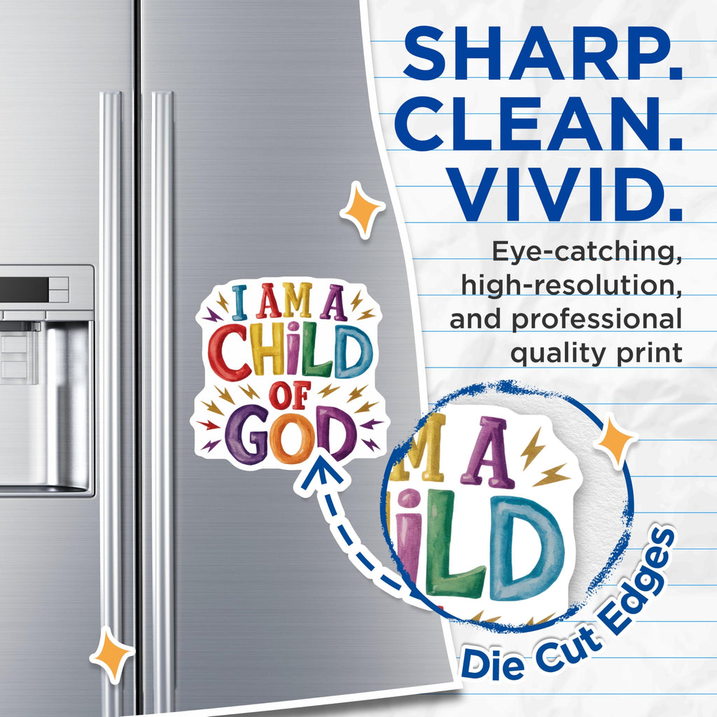 (2 Pack) Child of God Magnets - Religious Saying - Inspirational Message Fridge Decor - 5" On Longest Side - Premium Magnet - for Cars, Refrigerators, Toolboxes, Lockers - Made in USA - MAG15704