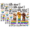 (3 Pack) Be Kind Decals - Pride Decals - Inspirational Stickers - 3 Inches On Longest Side - Easy Peel & Apply - Made in USA - 3MCS7026