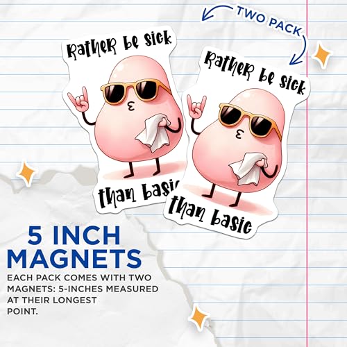 (2 Pack) Humorous Kitchen Decor Magnet - 5" On Longest Side - Sticks to Smooth Flat Surfaces - Made in USA - MAG9686