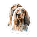 (2 Pack) English Cocker Spaniel Magnets - Dog Breed Art - Pet Lover Home Decor - 5 Inches On Longest Side - Thick Durable Magnet - Made in USA - MAG24387