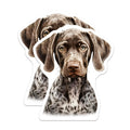 (2 Pack) German Shorthaired Pointer Magnets - GSP Dog Art - Pet Owner Refrigerator Decor - 5 Inches On Longest Side - Thick Durable Magnet - Made in USA - MAG30640