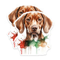 (2 Pack) Vizsla Dog Magnets - Watercolor Pet Art - Dog Mom Fridge Decor - 5 Inches On Longest Side - Thick Durable Magnet - Made in USA - MAG26593