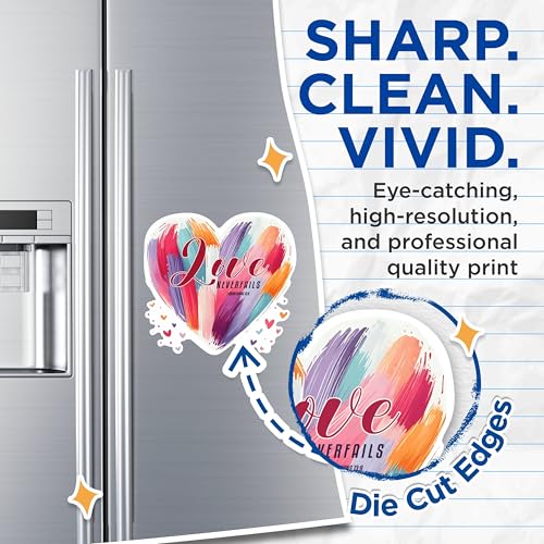 (2 Pack) Love Never Fails Magnets - 1 Corinthians 13 Magnets - Inspirational Heart Magnets- 5" On Longest Side - for Fridges, Toolboxes, Cars - Made in USA - MAG2832