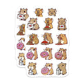 (2 Pack) Cute Hamster Magnets - Kawaii Guinea Pig Decor - Funny Foodie Refrigerator Magnets - 5 Inches On Longest Side - Thick Durable Magnet - Made in USA - MAG38504
